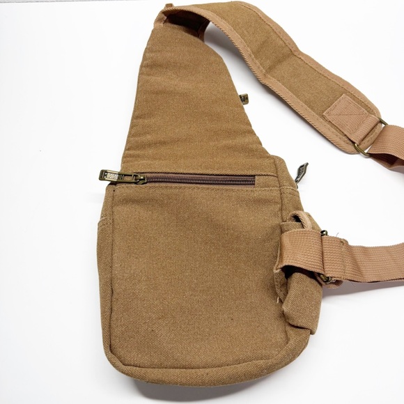Ahmik Cotton Canvas Crossbody Sling Bag - Picture 13 of 15